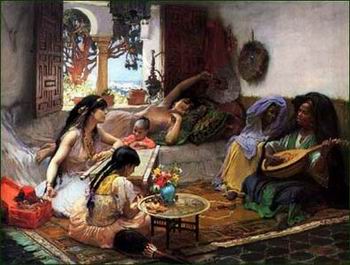 Arab or Arabic people and life. Orientalism oil paintings  318